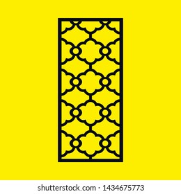 Laser cut vector panel. Elegant modern geometric abstract pattern. A picture suitable for printing, engraving, laser cutting paper, greeting cards, wood, stamp, stencil, gift box, metal, paper, stenci