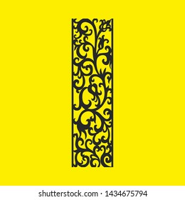 Laser cut vector panel. Elegant modern geometric abstract pattern. A picture suitable for printing, engraving, laser cutting paper, greeting cards, wood, stamp, stencil, gift box, metal, paper, stenci