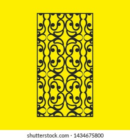 Laser cut vector panel. Elegant modern geometric abstract pattern. A picture suitable for printing, engraving, laser cutting paper, greeting cards, wood, stamp, stencil, gift box, metal, paper, stenci