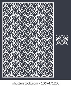 Laser cut vector panel and the seamless pattern for decorative panel. A picture suitable for printing, engraving, laser cutting paper, wood, metal, stencil manufacturing.