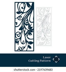 Laser cut vector panel and the seamless pattern for decorative panel.