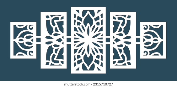 Panel Mandala de decoración de pared de corte láser,