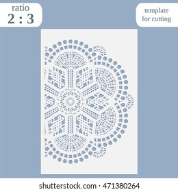 Laser cut wedding card template, paper openwork greeting card, template for cutting, wedding congratulation, lace invitation, lasercut metal panel, wood carving, laser cut plastic, vector illustration
