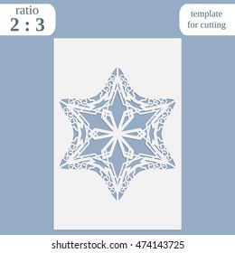 Laser cut wedding card template, paper openwork greeting card, template for cutting, wedding congratulation,  lace invitation, lasercut metal panel,  laser cut plastic, vector illustration