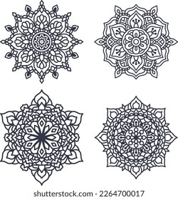 Laser cut Wedding indian Mandala template,