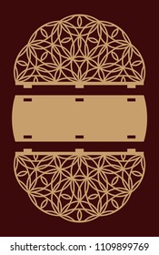 Laser cut wooden napkin holder.