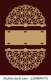 Laser cut wooden napkin holder.