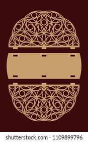 Laser cut wooden napkin holder.
