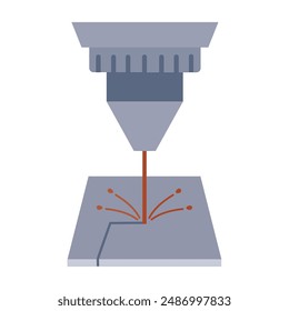 Laserschneider-Symbol Clipart Avatar Logtotype isolierte Vektorillustration