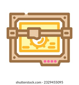 laser cutter tool work color icon vector. laser cutter tool work sign. isolated symbol illustration