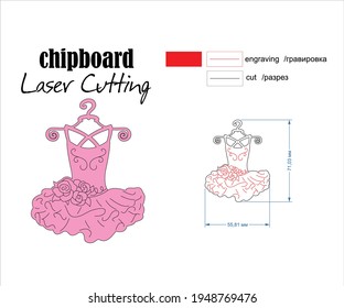 laser cutting ballet. Vector illustration.