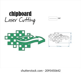 laser cutting Bike Club. Vector illustration.