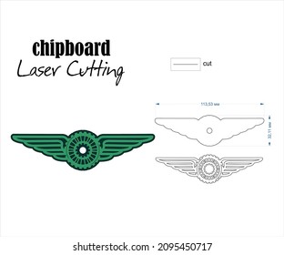 laser cutting Bike Club. Vector illustration.