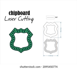 laser cutting Bike Club. Vector illustration.