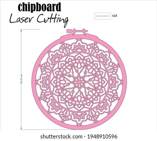 laser cutting boho elements. Vector illustration.