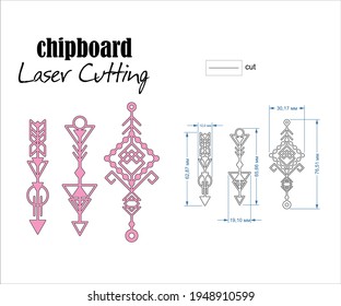 laser cutting boho elements. Vector illustration.