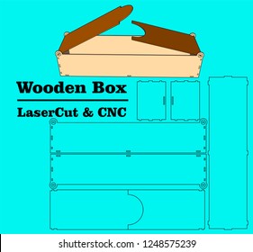 Laser cutting box. without using glue. for wood 3 mm