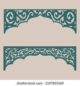 Laser cutting design for temple, Mandir Jali, Partition arch for temple decoration.