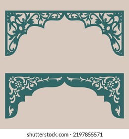 Laser cutting design for temple, Mandir Jali, Partition arch for temple decoration.