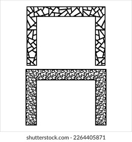 Diseño de corte por láser para templo, Mandir Jali, arco de partición para vectir decoración de templo