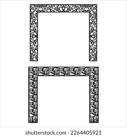 Diseño de corte por láser para templo, Mandir Jali, arco de partición para vectir decoración de templo