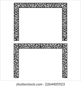 Diseño de corte por láser para templo, Mandir Jali, arco de partición para vectir decoración de templo