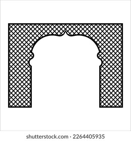 Diseño de corte por láser para templo, Mandir Jali, arco de partición para vectir decoración de templo