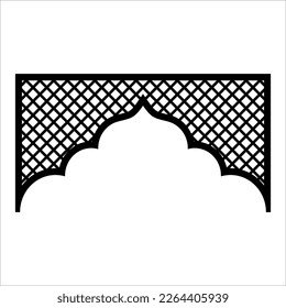 Laser cutting design for temple, Mandir Jali, Partition arch for temple decoration vectir