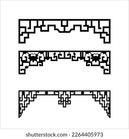Laser cutting design for temple, Mandir Jali, Partition arch for temple decoration vectir