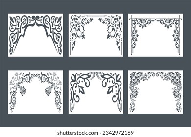 Laser cutting design for temple, Mandir Jali, Partition arch for temple decoration.