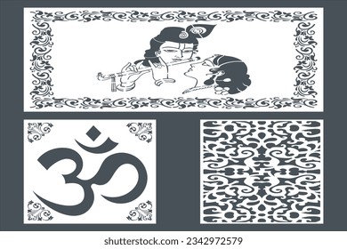 Laser cutting design for temple, Mandir Jali, Partition andtemple decoration.