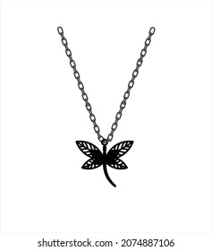 laser cutting file of jewellery_ chain_ Necklace_ dragonfly