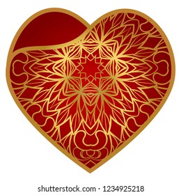 Laser Cutting Heart Template For Interior Design, Layouts Wedding Cards, Invitations. Plotter Cutting Or Printing