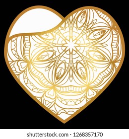 Laser Cutting Heart Template For Interior Design, Layouts Wedding Cards, Invitations. Plotter Cutting Or Printing