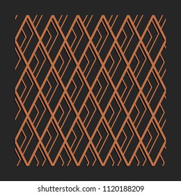 Laser cutting interior panel. Woodcut vector trellis design. Plywood lasercut square tiles. Square seamless patterns for printing, engraving, paper cut. Stencil lattice ornament.