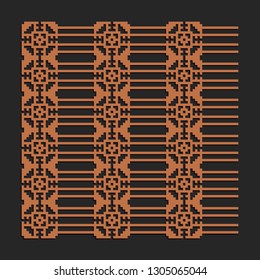 Laser cutting interior panel. Woodcut vector trellis design. Plywood lasercut square tile. Square seamless pattern for printing, engraving, paper cut. Stencil lattice ornament. Decal pattern.