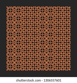 Laser cutting interior panel. Woodcut vector trellis design. Plywood lasercut square tile. Square seamless pattern for printing, engraving, paper cut. Stencil lattice ornament. Decal pattern.