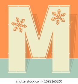 Laser Cutting Letter M Woodcut Vector Stock Vector (Royalty Free ...