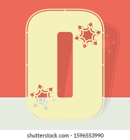 Laser cutting letter O. Woodcut vector design. Plywood lasercut gift. Pattern for printing, engraving, paper cut. Floral mandala design.
