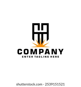 Design de logotipo de corte a laser, vetor de corte a laser, corte a laser vintage