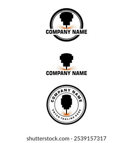 Diseño de logotipo de corte por láser, Vector de corte por láser, corte por láser vintage