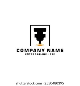 Diseño de logotipo de corte por láser, Vector de corte por láser, corte por láser vintage