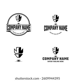 Laser Cutting logo design, laser cutting vector, vintage laser cutting
