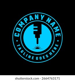 Diseño de logotipo de corte por láser, Vector de corte por láser, corte por láser vintage
