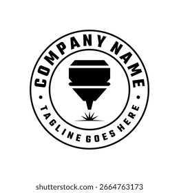 Diseño de logotipo de corte por láser, Vector de corte por láser, corte por láser vintage
