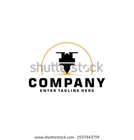 Laser Cutting logo design, laser cutting vector, vintage laser cutting, editable laser cutting logo, badge, illustration, engraving