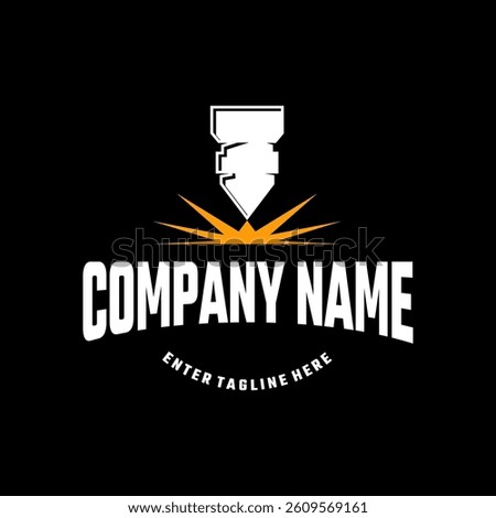 Laser Cutting logo design, laser cutting vector, vintage laser cutting
