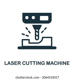 Laser Cutting Machine icon. Monochrome sign from machinery collection. Creative Laser Cutting Machine icon illustration for web design, infographics and more