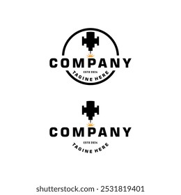 Vetor de design de logotipo da máquina de corte a laser, máquina a laser CNC, ícone, símbolo do logotipo da máquina de gravação a laser, projeto editável do logotipo do corte a laser
