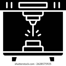 Laser Cutting Machine vector icon. Can be used for printing, mobile and web applications.